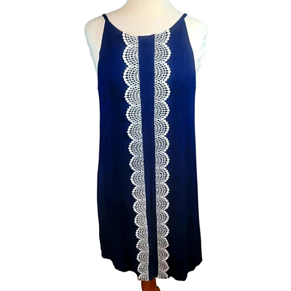 Westport Navy Spaghetti Strap Dress Size Large - Picture 1 of 7